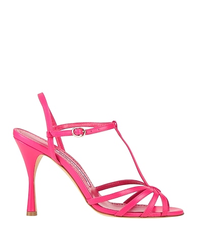 MANOLO BLAHNIK Sandals Fuchsia Soft Leather