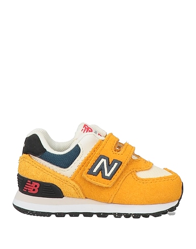 NEW BALANCE Sneakers Giallo ocra Fibre tessili, Pelle