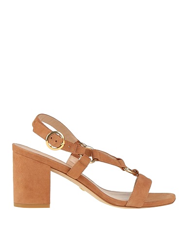 STUART WEITZMAN Sandals Camel Leather