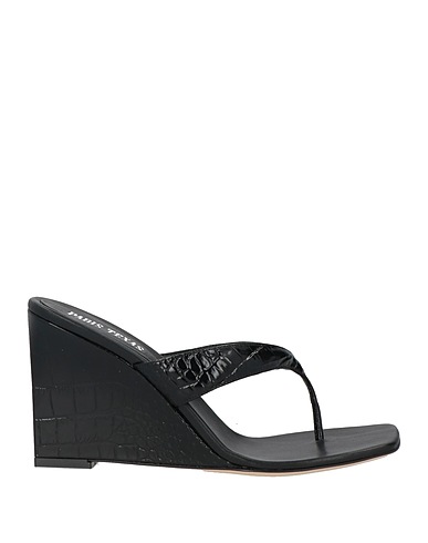 PARIS TEXAS Flip flops Black Leather