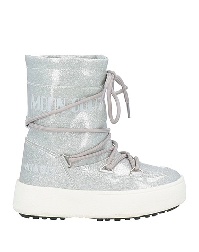MOON BOOT Stivaletti MB JTRACK TUBE GLITTER
 Argento Fibre tessili, Plastica