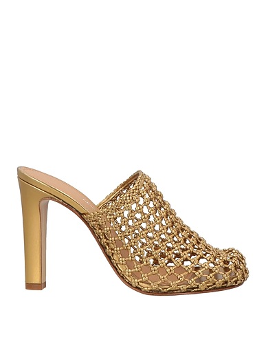FERRAGAMO Mules and clogs Gold Leather