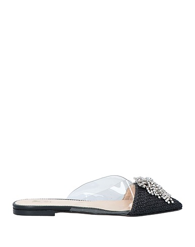 UNCONVENTIONAL ROYAL Mules and clogs Black Textile fibers, PVC - Polyvinyl chloride