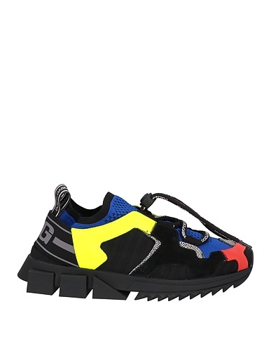 DOLCE&GABBANA Sneakers Black 40% Synthetic fibers, 20% Elastane, 20% Polyester, 10% Cotton, 10% Lambskin