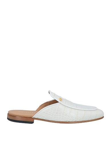 GIOVANNI CONTI Mules and clogs Cream Leather