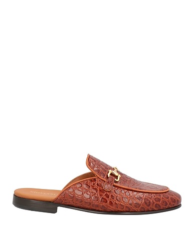 GIOVANNI CONTI Mules and clogs Brown Leather