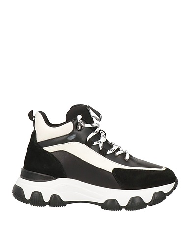 HOGAN Sneakers NERO Textile fibers, Leather