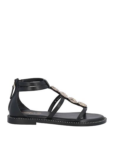 EMANUÉLLE VEE Sandals Black Leather