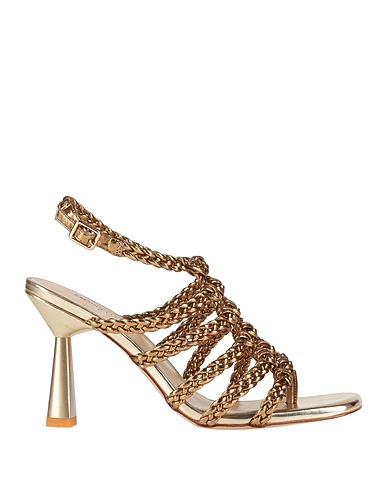 EMANUÉLLE VEE Sandales Cuir, Fibres textiles