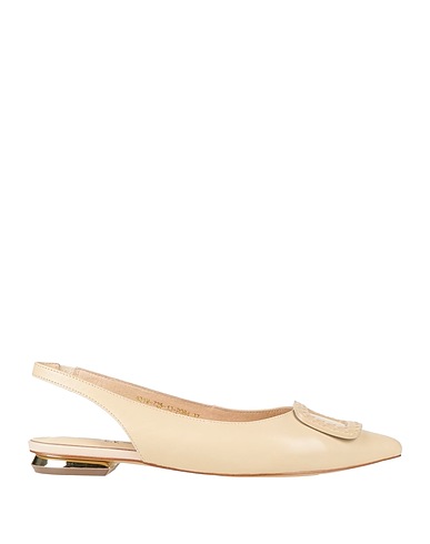 EMANUÉLLE VEE Footwear Beige Leather