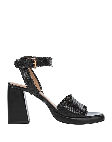 EMANUÉLLE VEE Sandals Black Leather