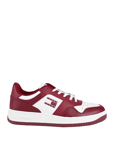 TOMMY JEANS Sneakers Burgundy 93% Leather, 7% Polyurethane
