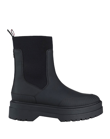 TOMMY HILFIGER Ankle boot Black 70% Polyurethane, 30% Polyester