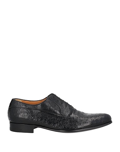 TESTONI Laced shoes Black Leather