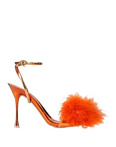 GIANVITO ROSSI Sandals Orange Leather