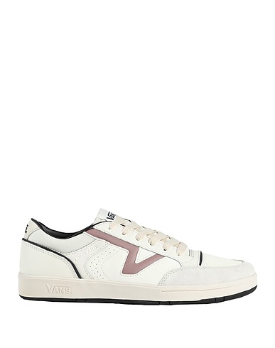 VANS Sneakers White Leather, Textile fibres