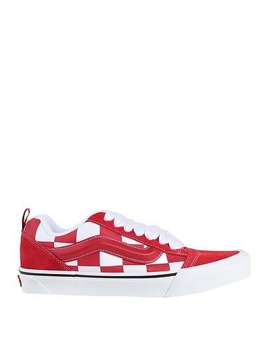 VANS Sneakers Red Leather, Textile fibers
