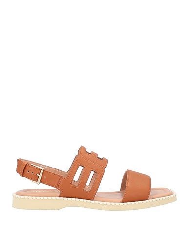 HOGAN Sandals Brown Leather