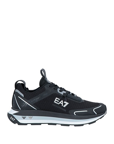 EA7 Sneakers Black 100% Polyester, Thermoplastic polyurethane, Elastane