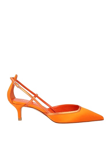 LELLA BALDI Court Orange Leather, Textile fibres