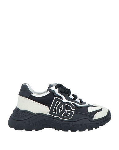 DOLCE&GABBANA Sneakers Black Viscose, Cotton, Calfskin, Polyamide