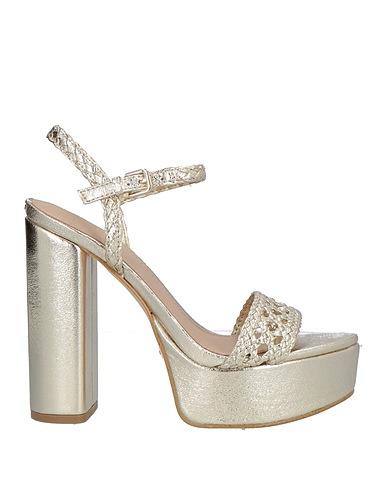 GUESS Sandals Gold Textile fibres