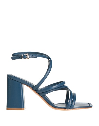 ANNA F. Sandali Blu navy Pelle