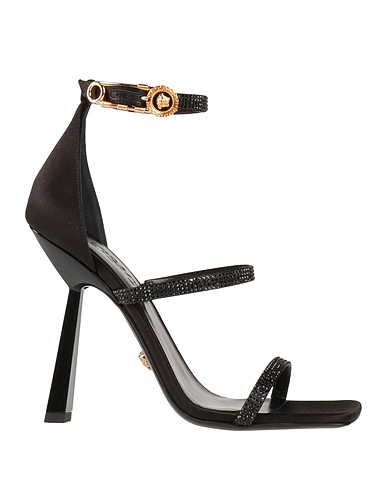 VERSACE Sandals Black Textile fibres