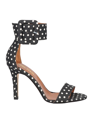 PARIS TEXAS Sandalen Schwarz Gewebefasern