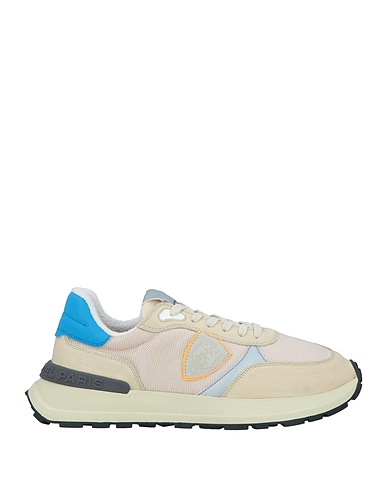 PHILIPPE MODEL Sneakers Beige Leather, Textile fibres
