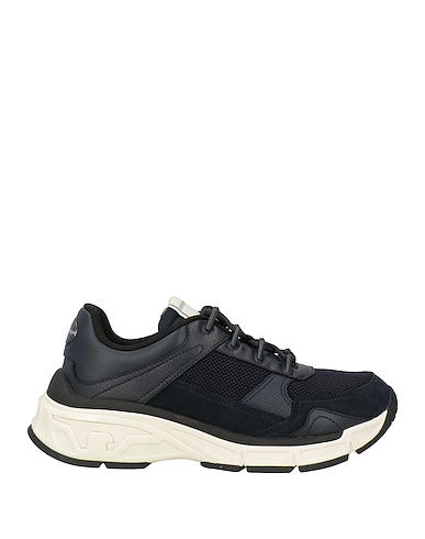 EMPORIO ARMANI Sneakers Midnight blue 100% Cow leather, Polyester