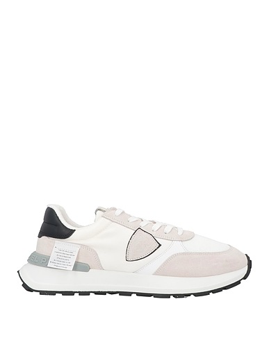 PHILIPPE MODEL Sneakers White Leather, Textile fibres