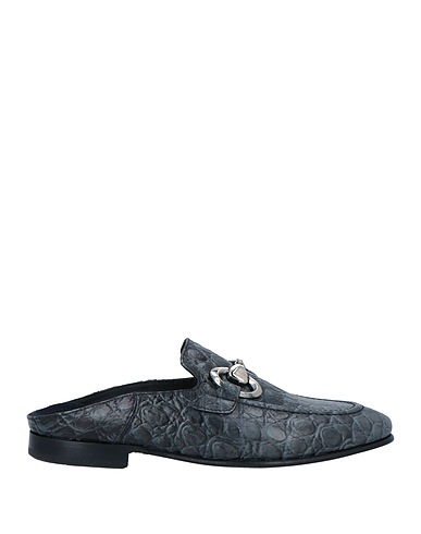 GIOVANNI CONTI Mules and clogs Grey Leather