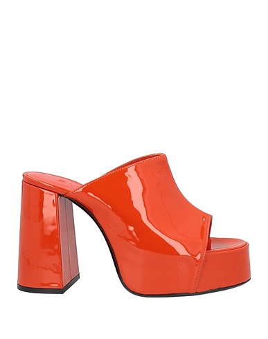 BY FAR Sandals Orange Leather