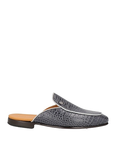 GIOVANNI CONTI Mules and clogs Slate blue Leather