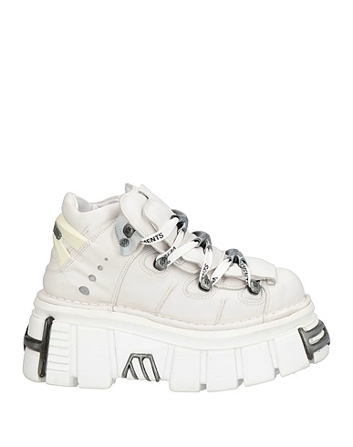 VETEMENTS Sneakers Bianco Pelle, Metallo