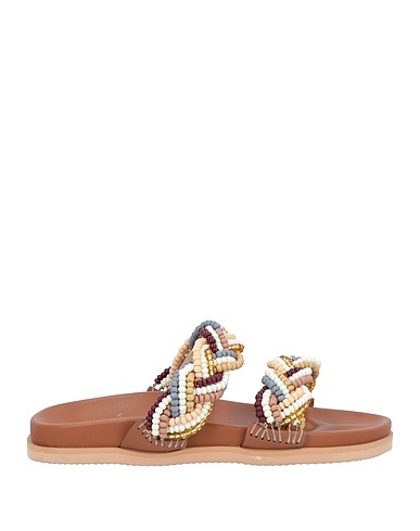 DE SIENA Sandals Ivory Textile fibers