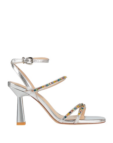 EMANUÉLLE VEE Sandals Silver Leather