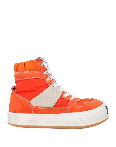 PALM ANGELS Sneakers Orange Leather, Textile fibers