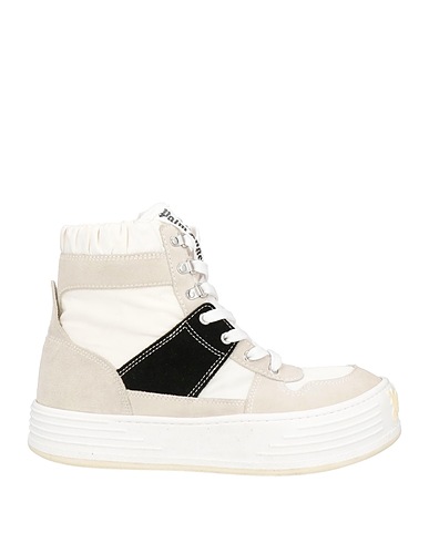 PALM ANGELS Sneakers Off white Leather, Textile fibers