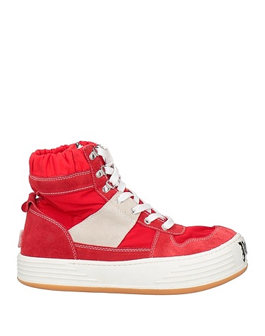 PALM ANGELS Sneakers Red Leather, Textile fibers