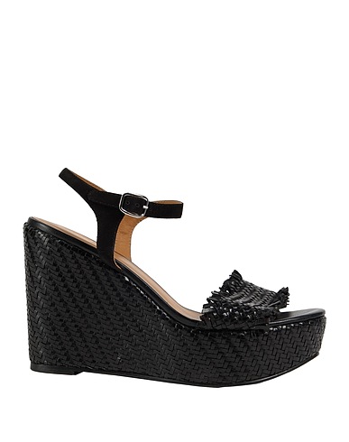 CORAL BLUE Sandals Black Leather