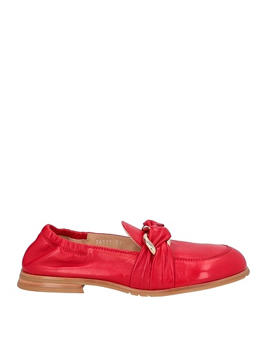VIOLA HUDSON Loafers Red Leather