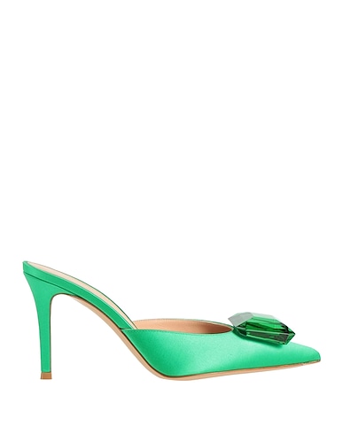 GIANVITO ROSSI Mules and clogs VERDE Textile fibers