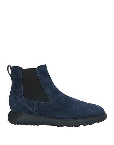 HOGAN Stiefelette Blau Leder, Gewebefasern