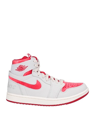 JORDAN Sneakers Light grey Leather, Textile fibres
