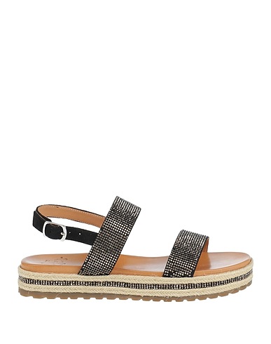 LA FEMME PLUS Espadrillas Nero Pelle