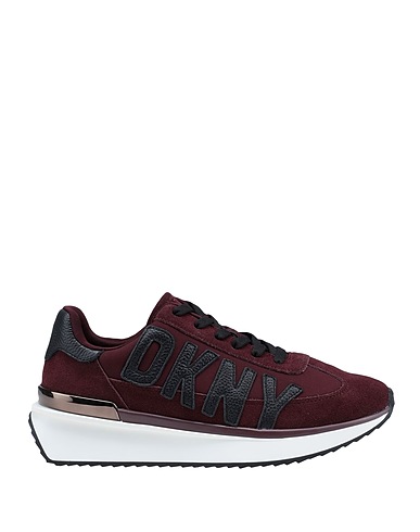 DKNY Sneakers Bordeaux Pelle di bovino, Fibre tessili