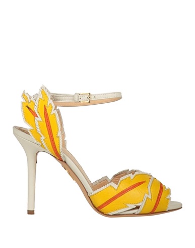CHARLOTTE OLYMPIA Sandals Yellow Leather