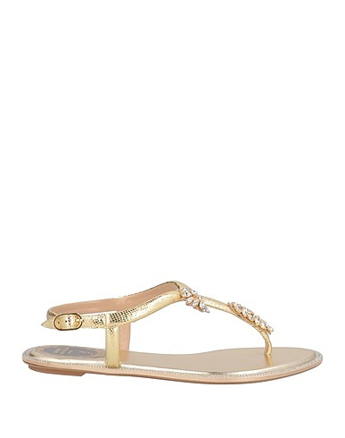 RENE' CAOVILLA Flip flops Platinum Leather